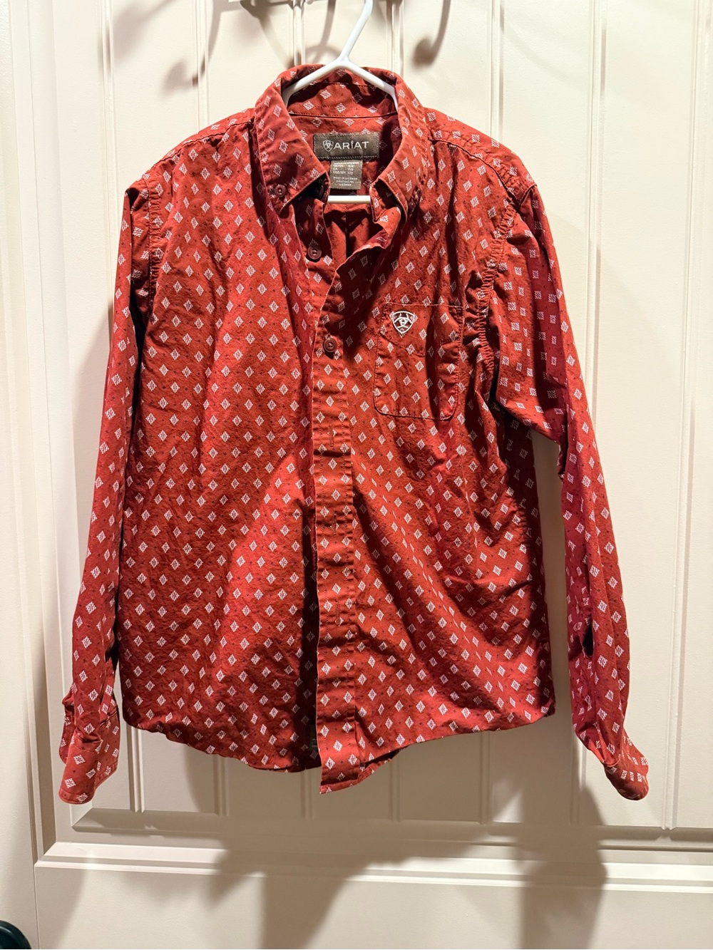 Ariat boysRed Printed Button-Down Shirt